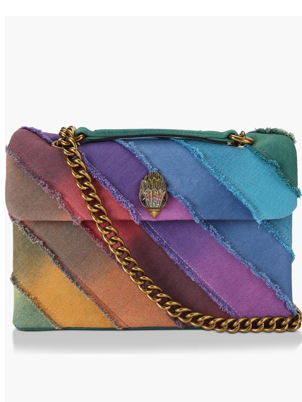 Kurt Geiger NWOT Rainbow Denim Kensington W/Dustbag